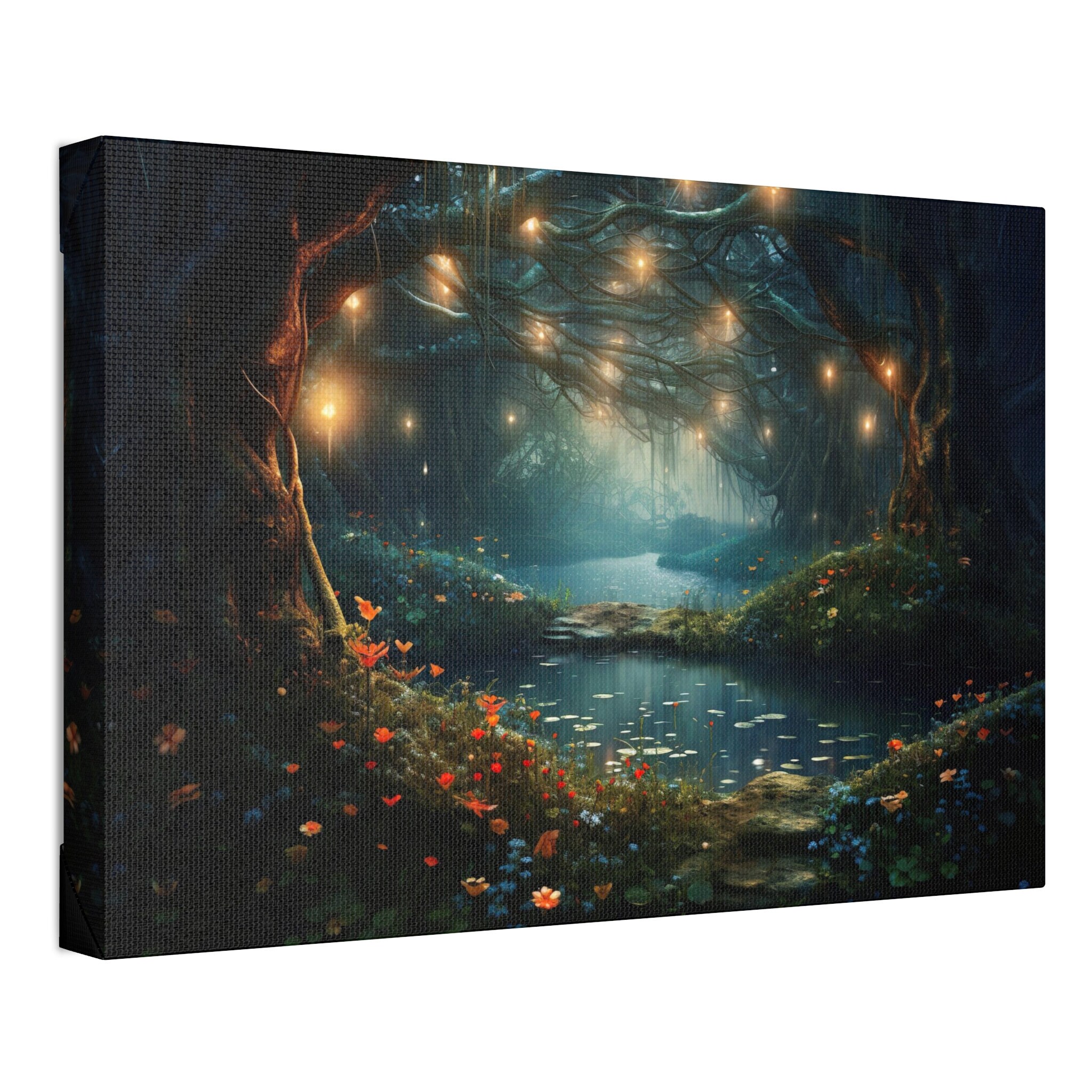 Fantasy Wall Art Magical Forest Canvas Print Enchanted Forest Landscape ...
