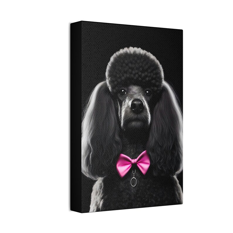 Poodle Wall Art Black Poodle Canvas Art for Dog Lover Art Canvas Home