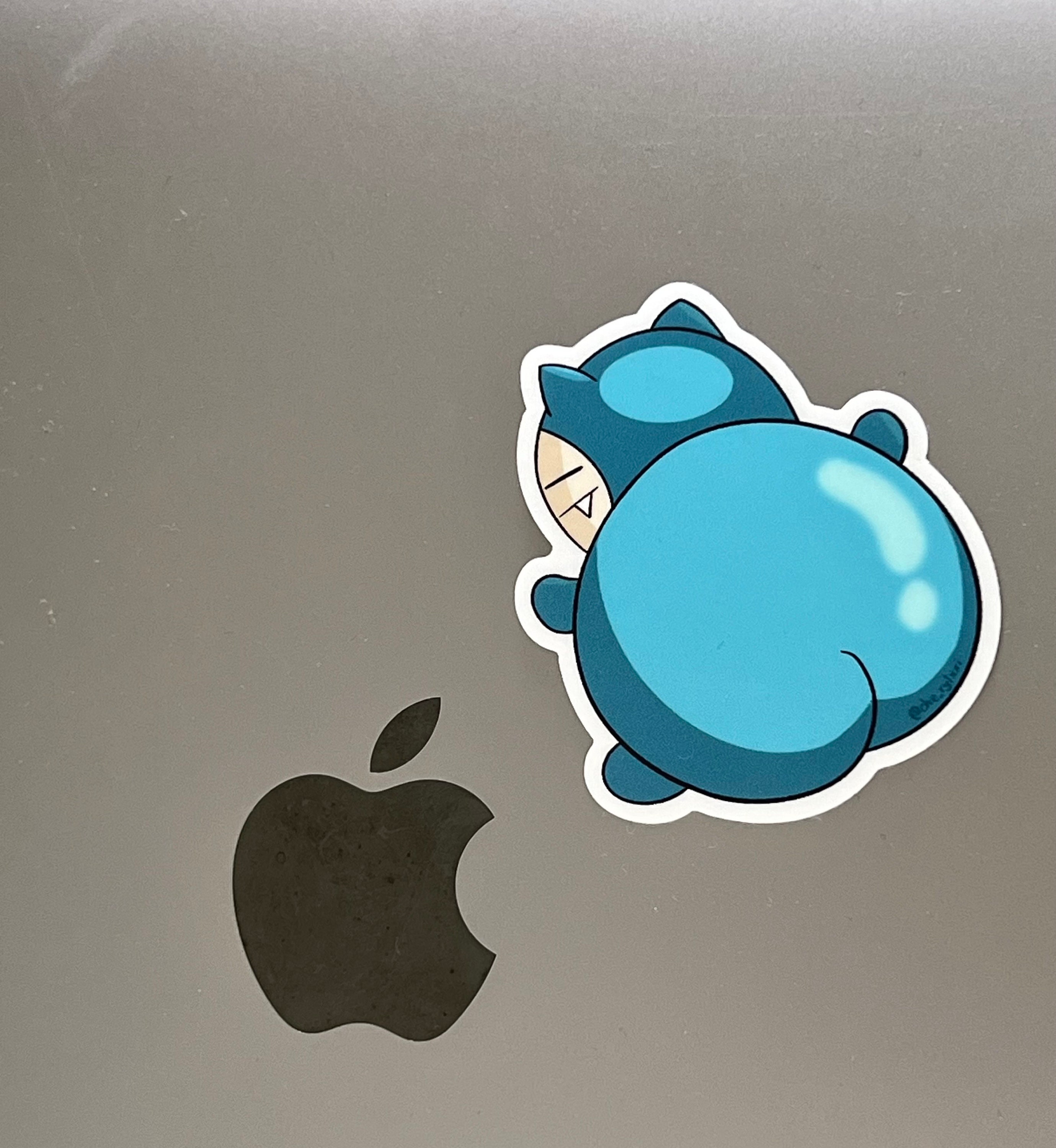 Snorlax Peach Sticker, Snorlax Sticker, Pokemon Sticker, White Vinyl  Sticker - Etsy, image size:2759x3000