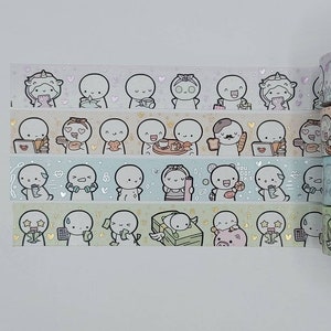 Échantillons de ruban adhésif washi, vendus par longueur de 0,5 m, The Coffee Monsterz Co, TCMC, washi kawaii, budgétisation, lavage de soi, l'heure du café, affirmations