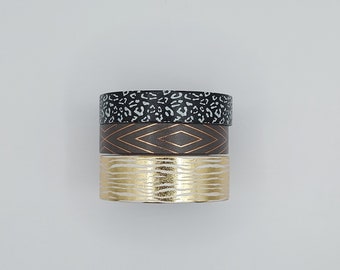 Simply Gilded, washi tape samples, sold in 0.5 m length intervals, animal print, tiger stripe, leopard print, geometric, washi tape