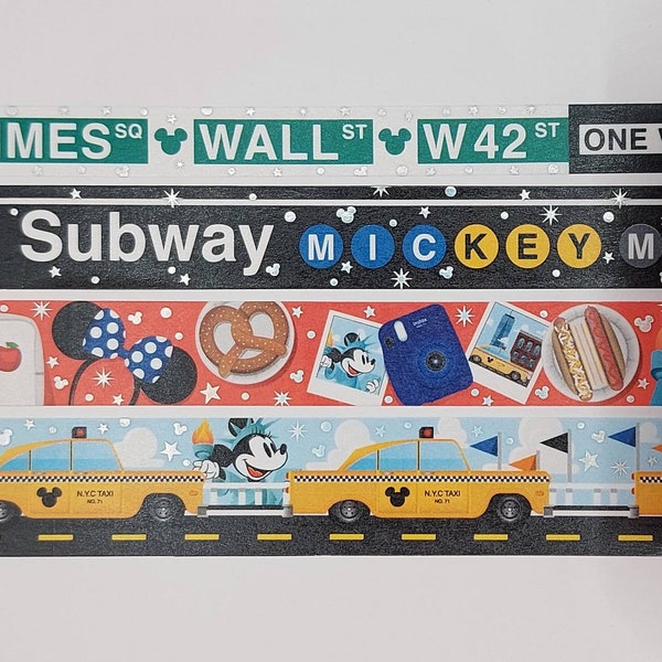 Washi tape samples, No White Space Stickers, sold by 0.5 m lengths, washi tape, NYC, New York City, travellers notebook, subway, taxi