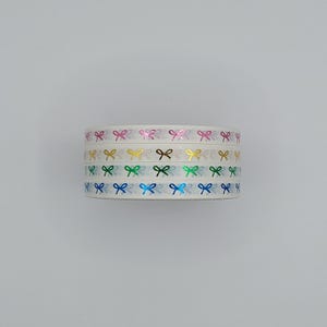 Simply Gilded, échantillons de ruban adhésif washi, tous les 0,5 m de long, 5 mm de large, washi printanier, washi estival, noeud papillon, arc-en-ciel