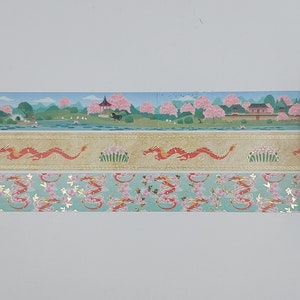 Simply Gilded, échantillons de ruban washi, vendus par intervalles de 0,5 m, Année du dragon, washi dragon, Nouvel an lunaire, Nouvel an chinois