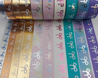 Simply Gilded, washi tape samples, sold in 0.5 m length intervals, bow washi