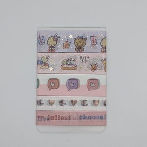 BLACK FRIDAY, Washi tape samples set, 1 m each style, Create with Pen, quote washi, boba washi, heart washi