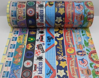 Washi tape samples, No White Space Stickers, sold by 0.5 m lengths, theme park washi