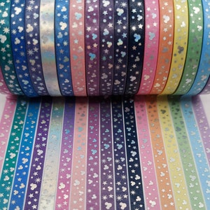 Échantillons de ruban adhésif washi, autocollants sans espace, ruban adhésif washi, vendus par 0,5 m de long, 5 mm de large, confettis washi, mousefetti washi