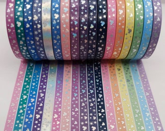 Washi tape samples, No White Space Stickers, washi tape, sold by 0.5 m length, 5 mm wd, Confetti washi, Mousefetti washi