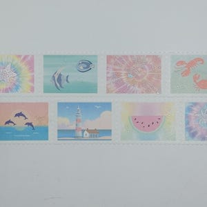 Simply Gilded, échantillons de ruban adhésif washi, vendu en longueur de 0,28 m (11 pouces), tampon, effet estival, effet tie-dye, passeport, voyage