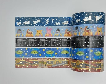 Washi tape samples, No White Space Stickers, washi tape, sold by 0.5 m lengths, Peter washi, Star washi, bear washi, Droid washi