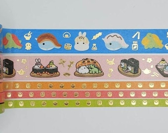BLACK FRIDAY, Sumlilthings, washi tape sample set, 1 m each style, sushi washi, food washi