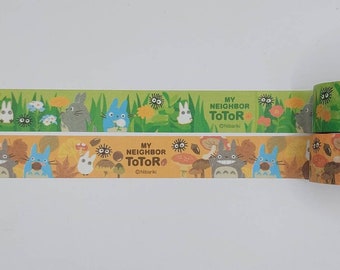 My Friend Totoro, washi tape samples, Nibariki washi, Totoro washi, kawaii washi, sold by the metre