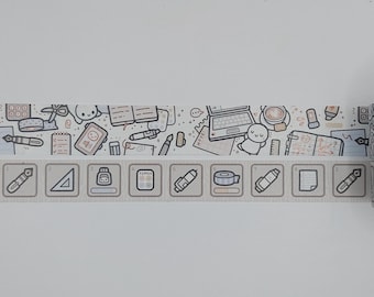 Washi tape samples, sold in 0.5 m lengths, The Coffee Monsterz Co, fountain pen washi, journal washi, stationery washi, tabletop treasures