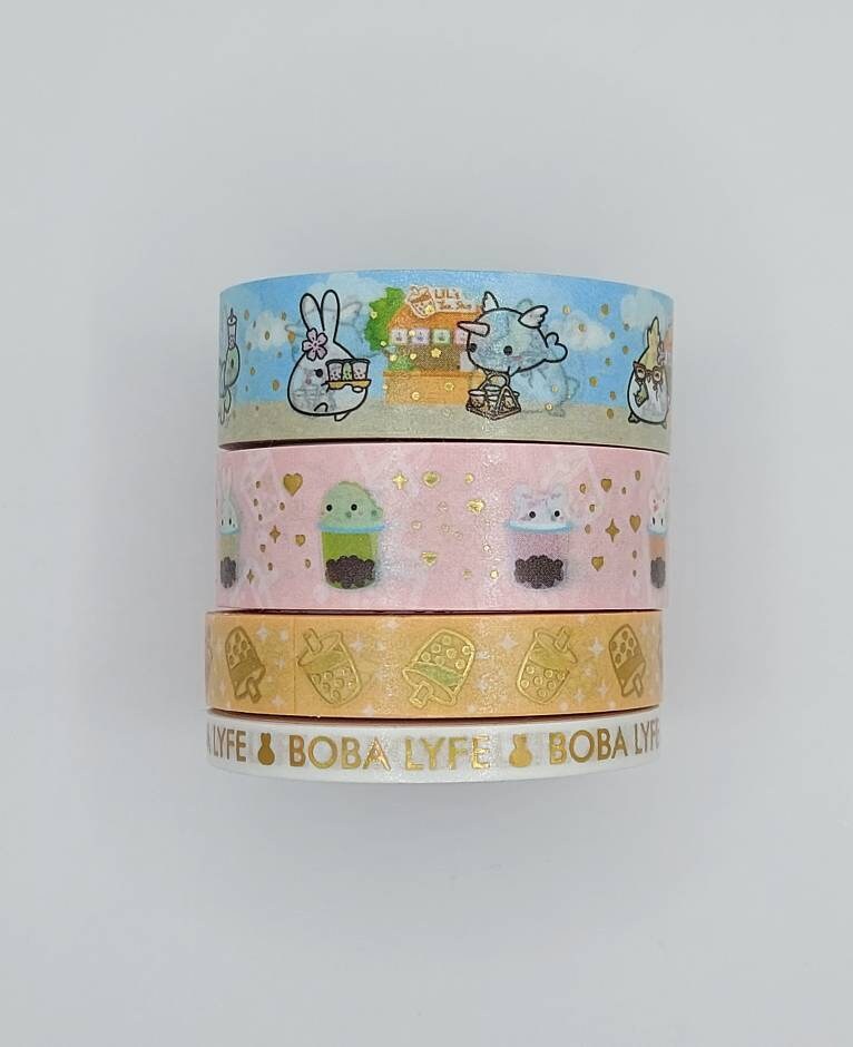 Boba Washi Tape w Gold Foil – A Jar of Pickles