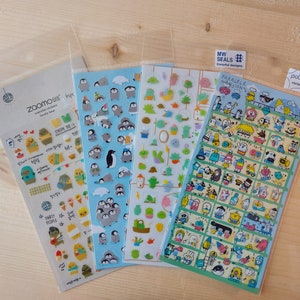 Autocollants : Suatelier Lovely Bear, MW Seals pingouins, cactus, bestioles, autocollants pingouins, autocollants d'agenda, autocollants bujo, autocollants cactus