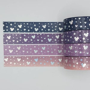 Échantillons de ruban adhésif Washi, autocollants sans espace blanc, vendus par 0,5 m de long, mouse washi, mousefetti washi