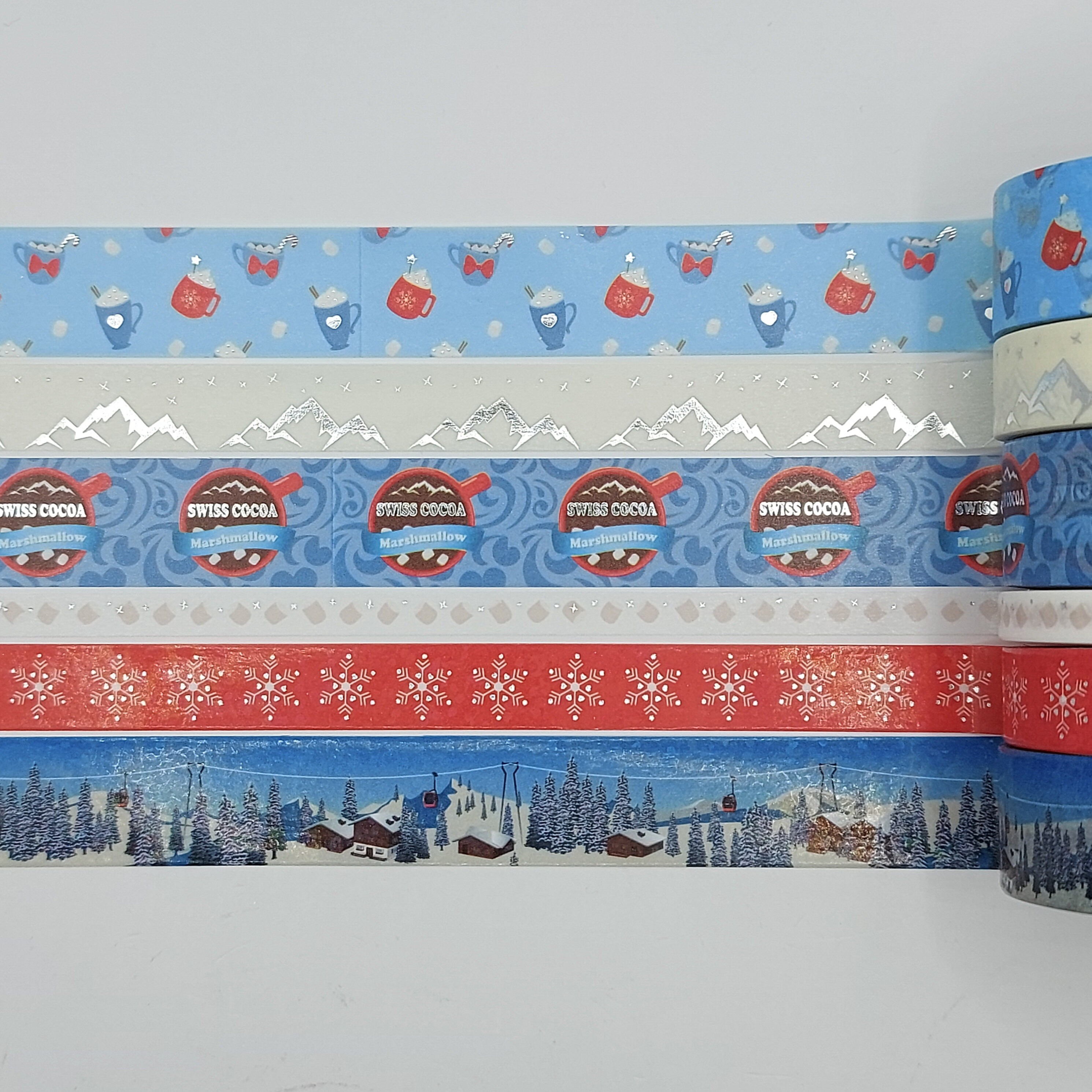 Snowflake Washi Tape Embellishments Winter – Diane's Sew or Knot LLC