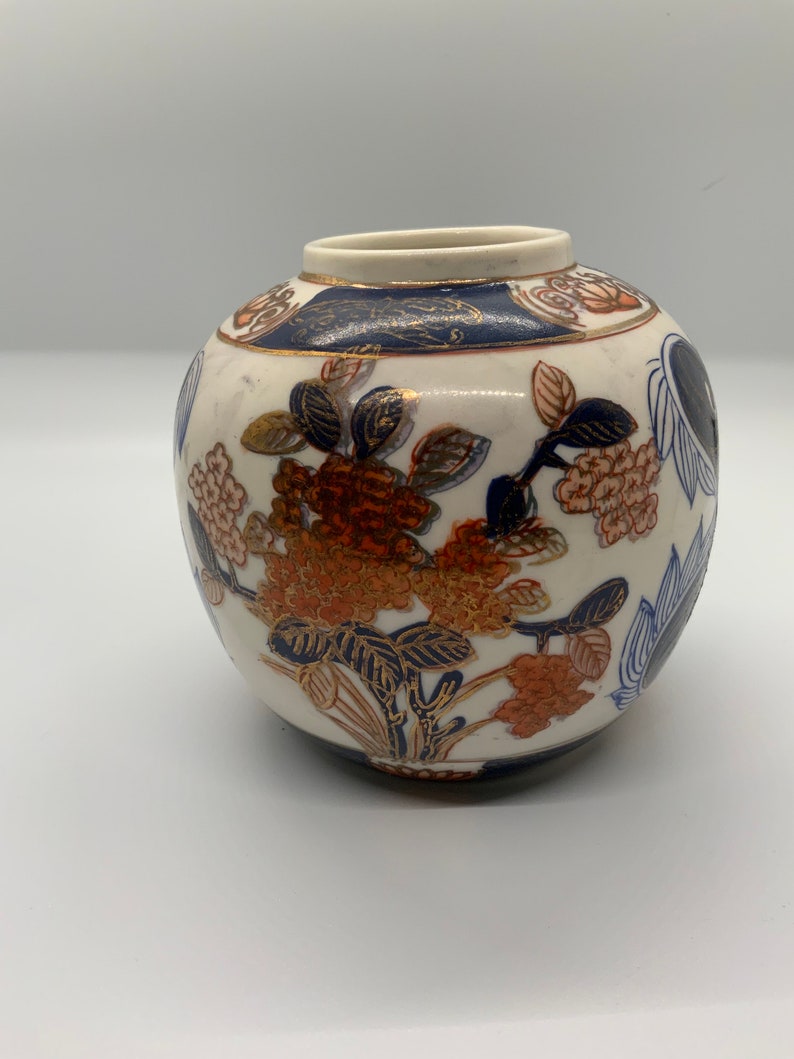 Colorful Handpainted Ginger Jar Made in Macau No Lid Etsy