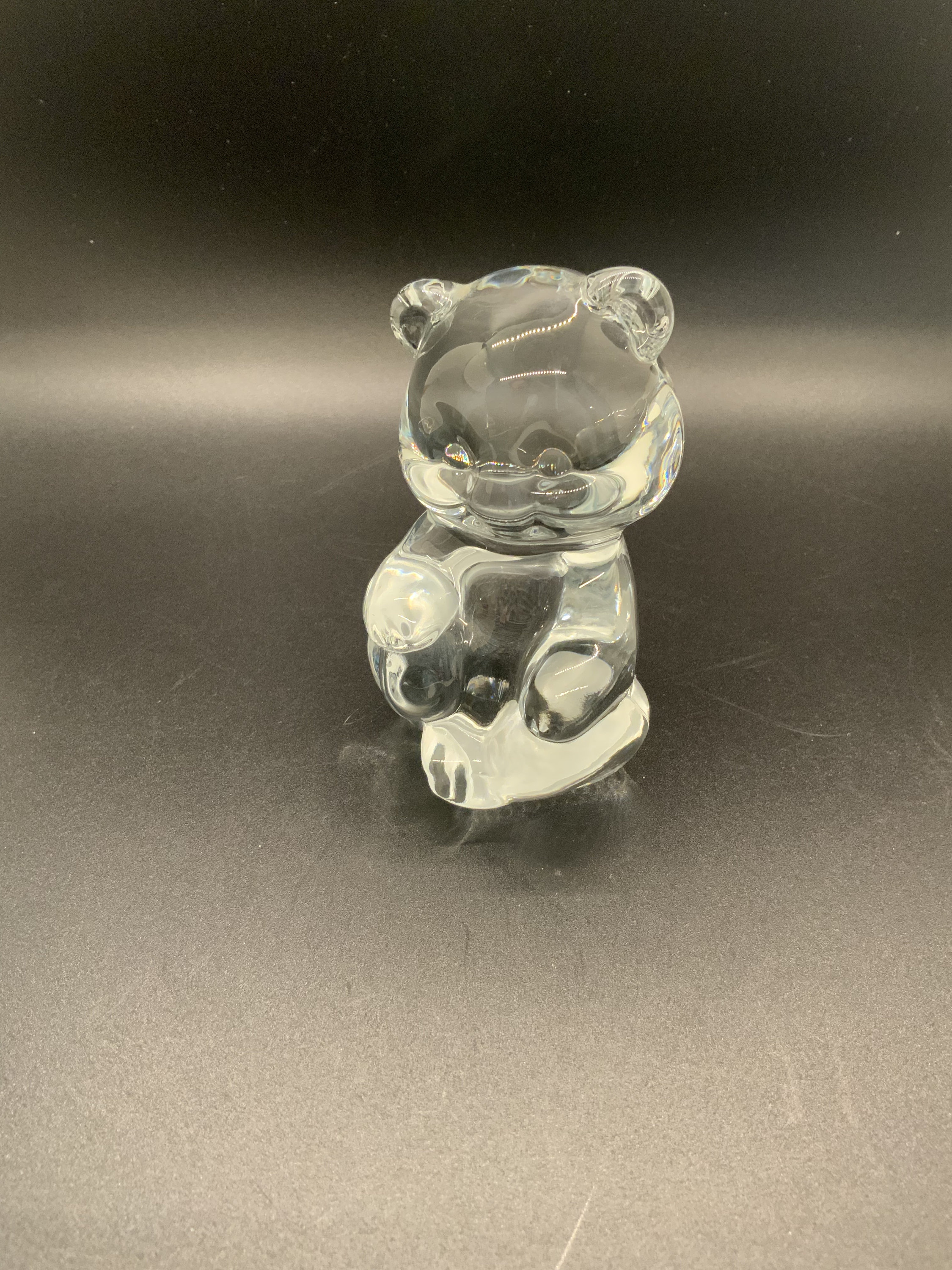 Vintage Fenton Clear Glass Bear Paperweight/figurine Etsy