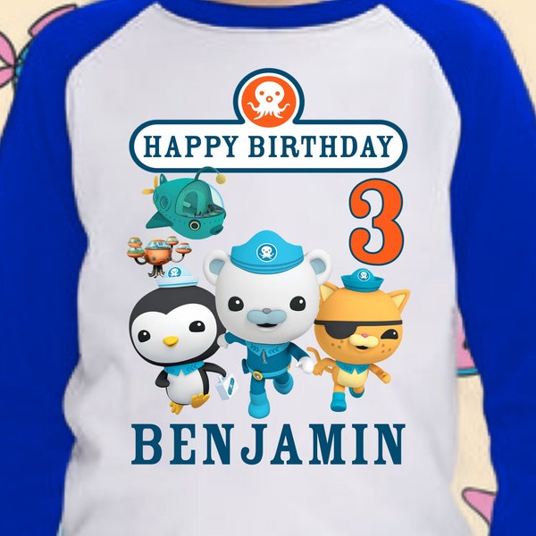 Personalized Octonauts birthday shirt, Octonauts theme birthday party shirt, Family matching Octonauts shirts - Unisex