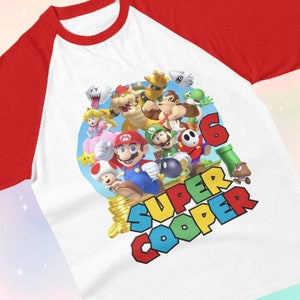 Mario birthday shirt, Mario family shirt, Super Custom birthday shirt, Gamer Birthday Shirt, Gamer Tee Family Match, Gifts for Boys