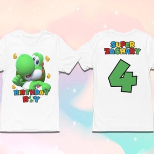Super Gamer Geburtstag Shirt, Familie Shirt, Geburtstag benutzerdefinierte Mario T-shirt, benutzerdefinierte Mario Geburtstag Jungen Shirt, Unisex Kleinkind Geschenke