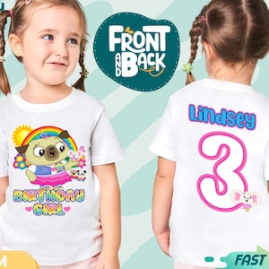 Personalized Chip and Potato birthday girl - Raglan Short, 3/4, Long Sleeve - Chip Potato Birthday pug - Unisex Name & Age Family shirts
