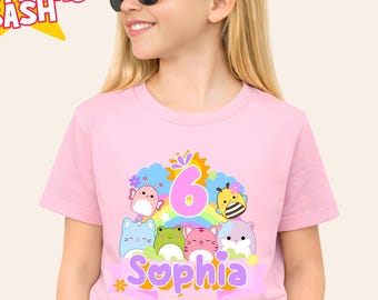 Inspired Squish  Birthday Party Shirt: Custom Family Matching Tee