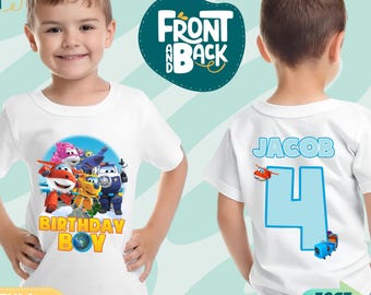 Super Wings Birthday Shirt, Super wings t-shirt, Family Shirt, matching shirt, Personalized shirt, Super wings party - name and age xo
