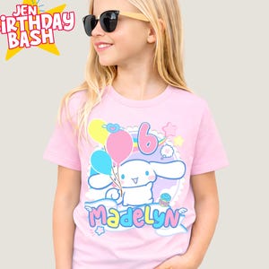 Cina-moroll バースデーTシャツ、ファミリーお揃いTシャツ、かわいいカスタムTシャツ