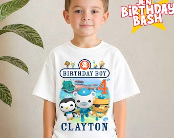 Personalized Octonats Birthday Shirt: Family Matching Cotton Tee