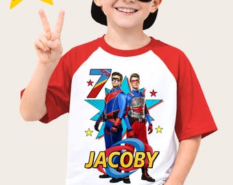 Chemise personnalisée Henry Birthday : soirée à thème Danger, t-shirts familiaux assortis