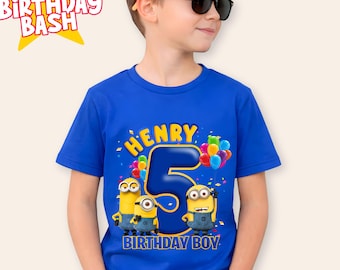 Personalized Mini Birthday T-Shirt: Mini Theme Party, Family Matching Tee, Gift for Kids