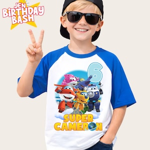 Personalized Super Wing Birthday Shirt: Family Matching Cotton Tee