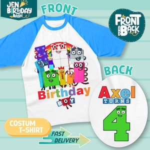 Personalized Blocks Birthday Shirt: Custom Family Matching Tees