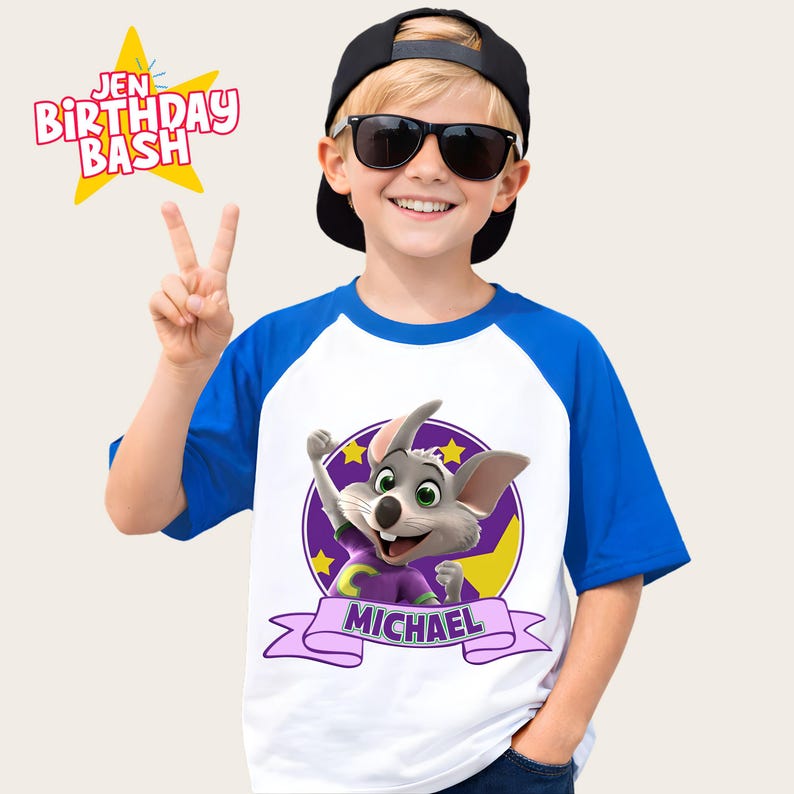 Spersonalizowana koszulka urodzinowa Chuk: pasująca koszulka rodzinna Chuk E zdjęcie 10