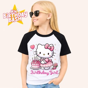 Kitty Birthday T Shirt, Family Matching Tee, Sanroo Custom Tee image 8
