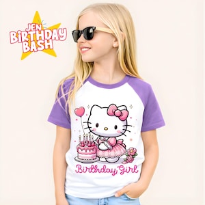 Kitty Birthday T Shirt, Family Matching Tee, Sanroo Custom Tee image 9