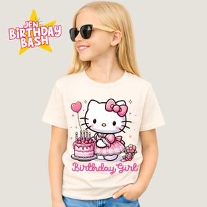 Kitty Birthday T Shirt, Family Matching Tee, Sanroo Custom Tee image 2