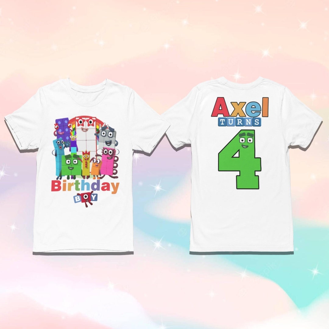 Custom Numberblocks Kids Birthday Boy Girl - Number Blocks Personalized ...