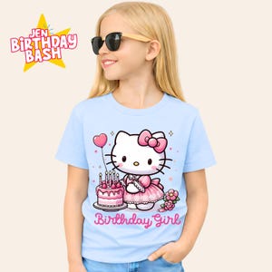 Kitty Birthday T Shirt, Family Matching Tee, Sanroo Custom Tee image 4
