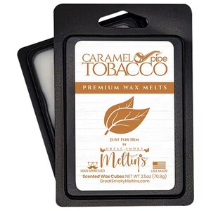Caramel Pipe Tobacco | 2.5oz Wax Melts | Gifts for Him | Wax Melts for Warmer | Wax Melts for Guys | Wax Melts