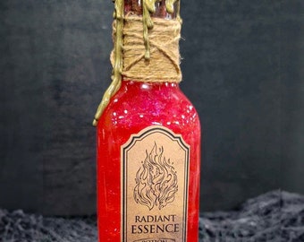 Radiant Essence Potion | Prop | Potion Bottle Decor| Sensory Bottle | Halloween Decor