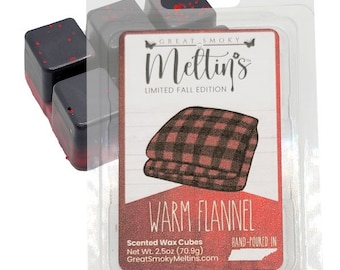 Warm Flannel Wax Melt | 2.5 oz Wax Melt | Wax Melts for Warmer | Hand Poured in the Great Smoky Mountains