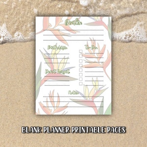 Blank Planner Printables (set of 5) - Etsy