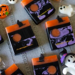 Spooky Cat Handcrafted Soap, Glycerin Soap, Halloween Soap, Party Favors, Fall Soap, Fun Gifts image 6