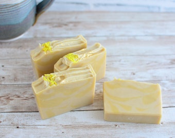 Triple butter luxurious handmade soap, scented in Mango fragrance oil