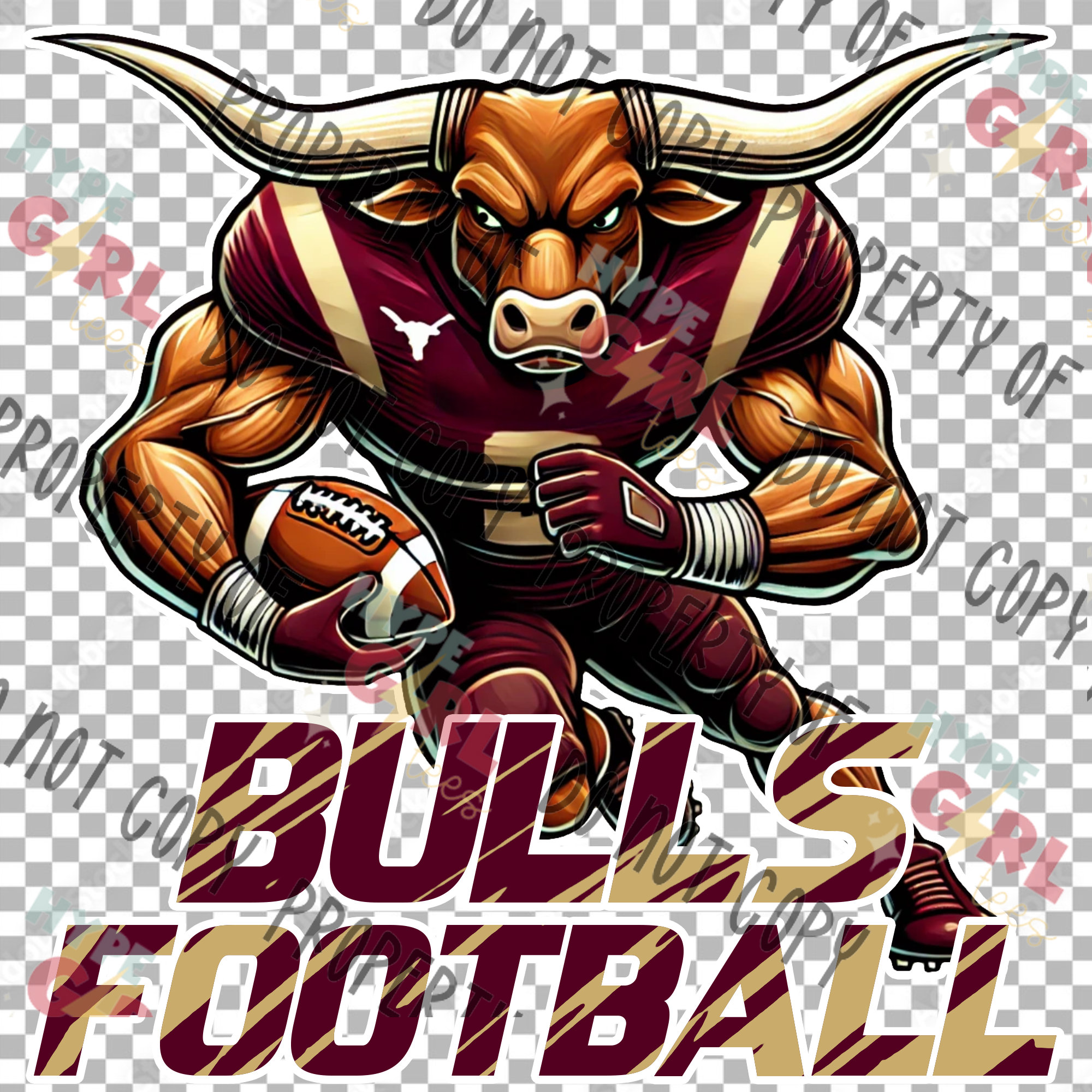 Longhorns / Bulls / Steers Football Design PNG Digital File. Maroon \u0026 Gold  Version, Other Colors Available Now, or Contact Us 4 YOUR Colors - Etsy, image size:2000x2000