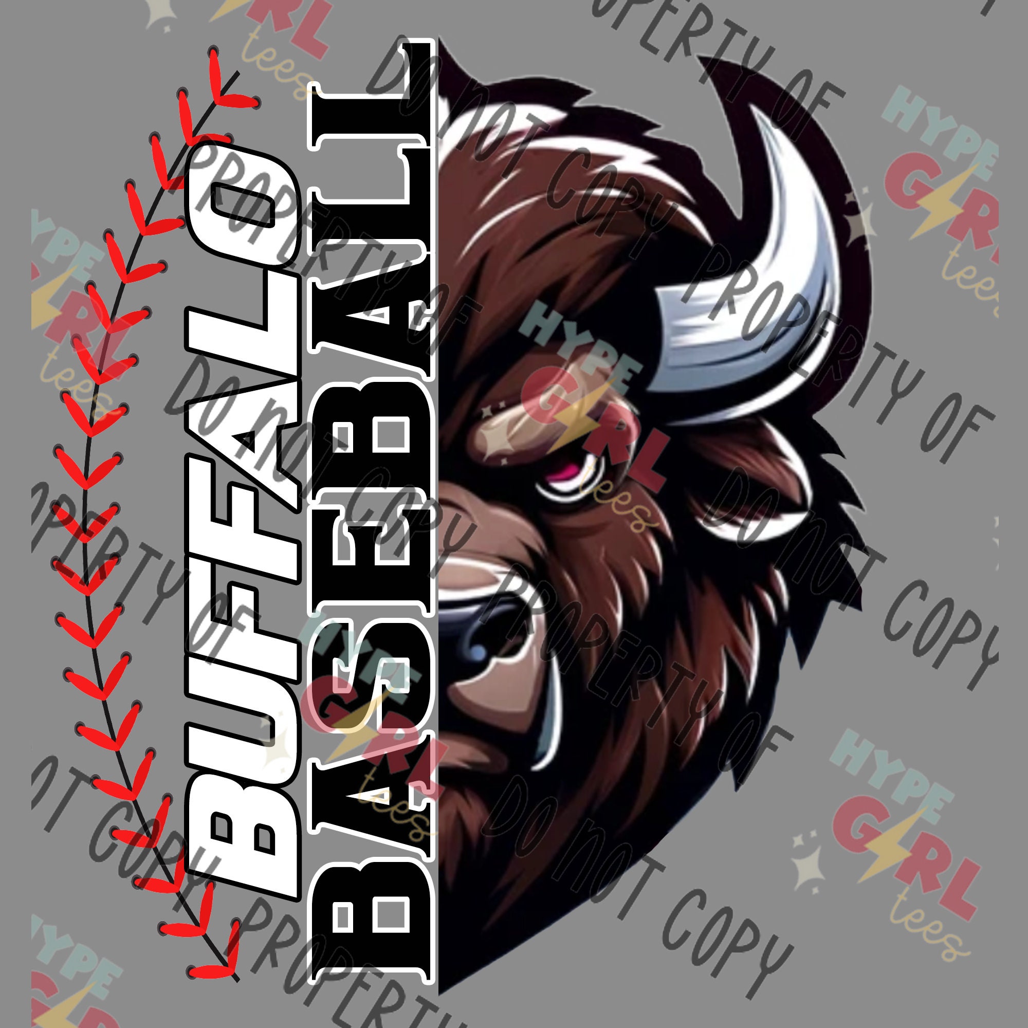Buffalo Baseball Design, Digital File Instant Download, Ready